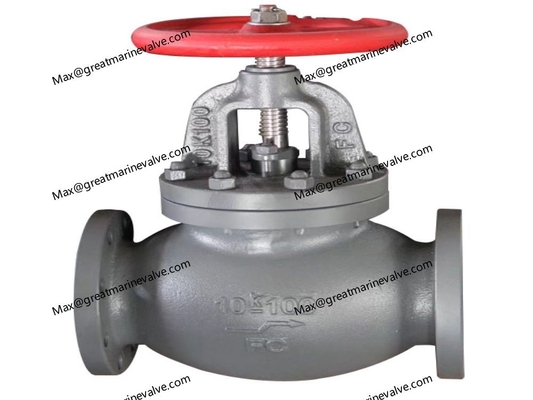 Marine Cast Iron Screw Down Check Globe Valve JIS F7375 10K