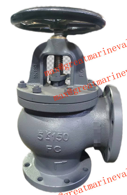 JIS F7306 MARINE CAST IRON ANGLE VALVE 2&quot; to 14&quot; IMPA 750216 750217 750218 750219 750220 750221 750222 750223