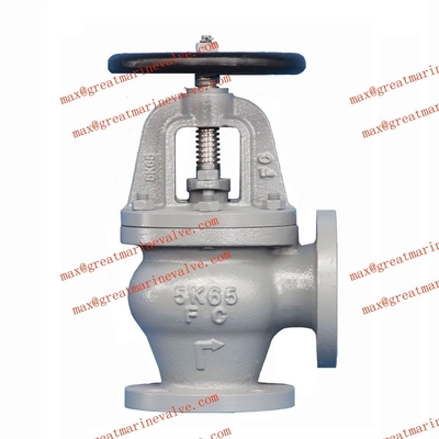JIS F7306 MARINE CAST IRON ANGLE VALVE 2&quot; to 14&quot; IMPA 750216 750217 750218 750219 750220 750221 750222 750223