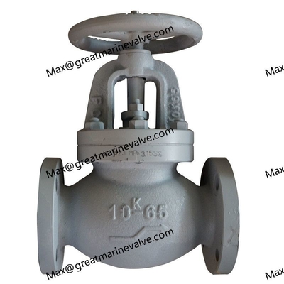 JIS F7307 MARINE CAST IRON ANGLE VALVE 10K 2&quot; to 14&quot;  DN50-DN450