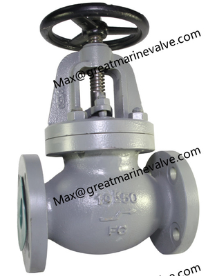 JIS F7307 MARINE CAST IRON ANGLE VALVE 10K 2&quot; to 14&quot;  DN50-DN450