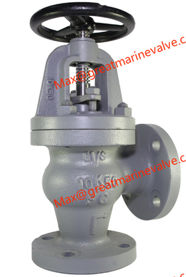 JIS F7308 MARINE CAST IRON ANGLE VALVE 10K 2&quot; to 14&quot;  DN50-DN450