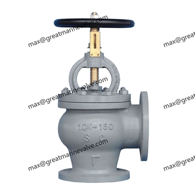 Marine Cast Steel Angle Globe Valve JIS F7320 10K