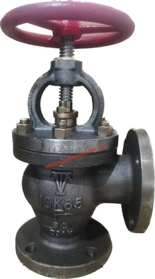 Marine Cast Steel Angle SDNR  Valve JIS F7472 10K RED HANDWHEEL