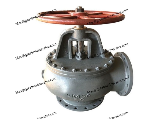 Qingdao Marine Cast Iron Screw Down Check Angle Valve JIS F7354 5K