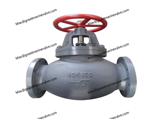 Marine Cast Iron Screw Down Check Globe Valve JIS F7375 10K
