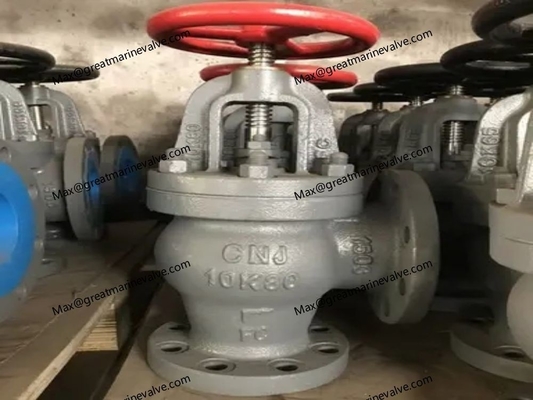 Marine Cast Iron Screw Down Check Angle Valve JIS F7376 10K