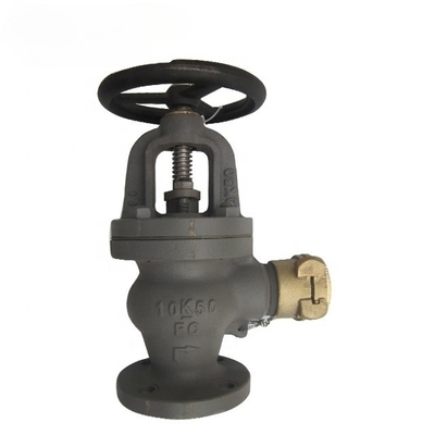 Marine Cast Iron Angle Hose Valve JS F7333B 5K/10K with Brass Couplings