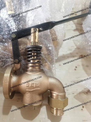 JIS F7398U 5K Marine Bronze Fuel Oil Tank Self-Closing Drain Valve