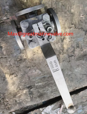 MARINE USE THREE-WAY BALL VALVE,T-TYPE, STAINLESS STEEL C/W S.S. STEM,  FLANGED ENDS, JIS 5K
